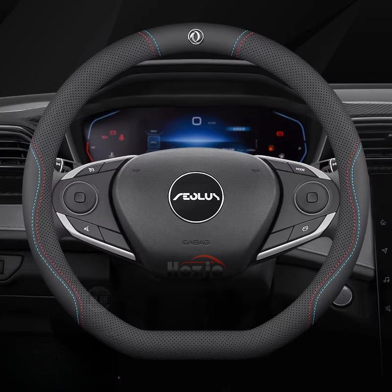 Leather Car Steering Wheel Cover for Dongfeng T5 Evo 580 Shine Max Rich 6 E70 IX5 AX7 Accessories Dongfeng Joyear X3 X5 SX6