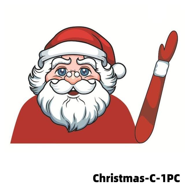 

Рождественская наклейка на машину Санта-Клаус дворник наклейка на машину, самоклеящийся дворник без ремешка, рождественская праздничная наклейка на машину Санта