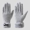 Women Fall Winter Windproof Touchscreen Thick Fleece Lining Daily Use Commuting Superior Warmth Cycling Gloves