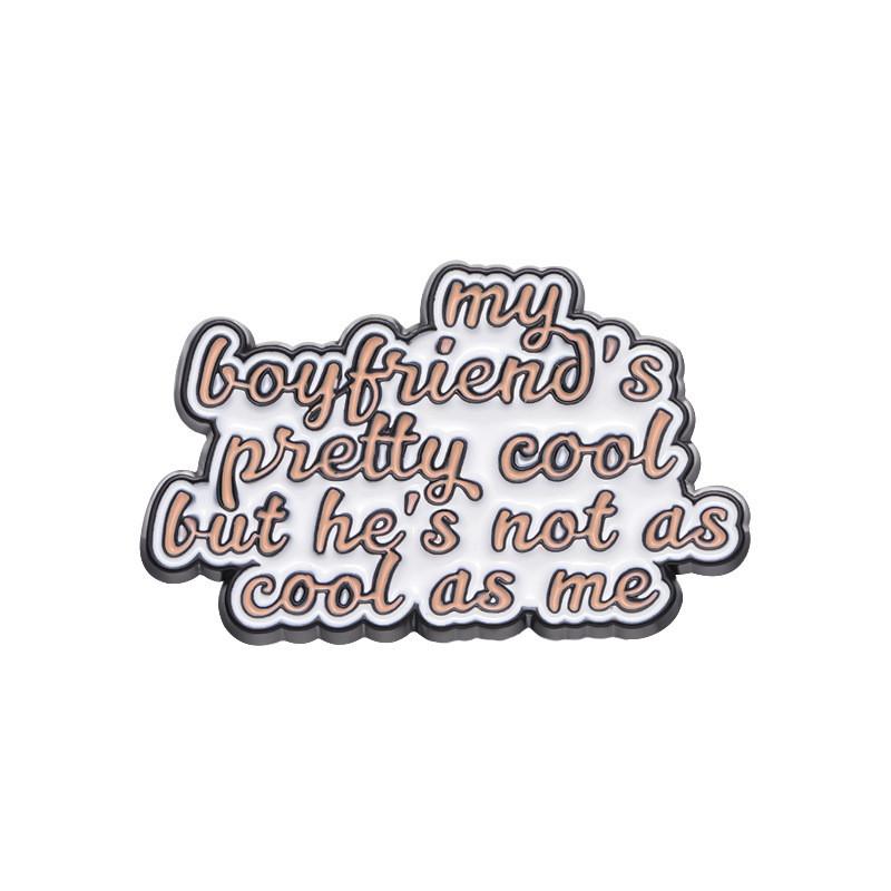 Creative And Fun Cartoon Style Alphabet Collection Metal Alloy Brooch Set For All