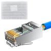 MOGOOD Cat 6A RJ45 Modulære plugger Skjermet Ekstern jording Egnet for solide eller tvinnede Ethernet-kabler (100-pakke), (STP) Kontakter, S/FTP