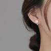 PONYKISS  Silver Colorful Rose Cute Plant Stud Earring for Women Minimalist Fine  Piercing Screw Bead Accessories