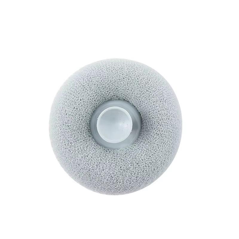1pc/4pcs Circular Shower for Massage Mesh Bath Sponge Ball with Suction Cup Body Shower Cleaner Massage Bubbler Bathroom Tools