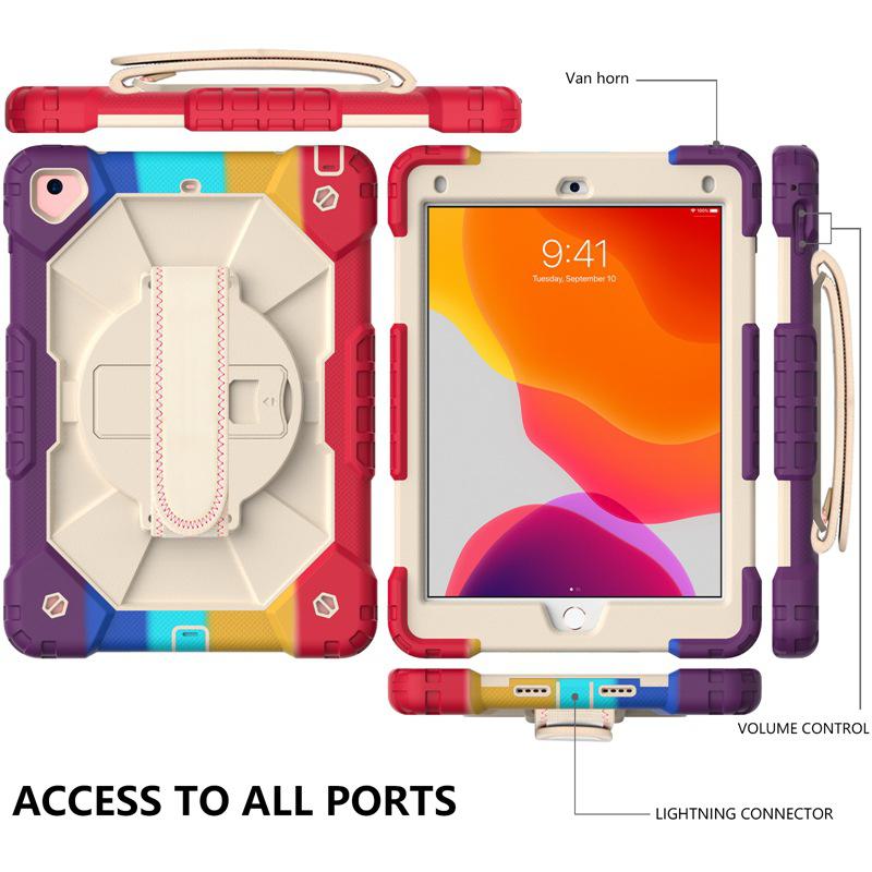 Apple iPad 9.7 Protective Case - Three-Layer Full-Cover Anti-Fall Gradient Cover.