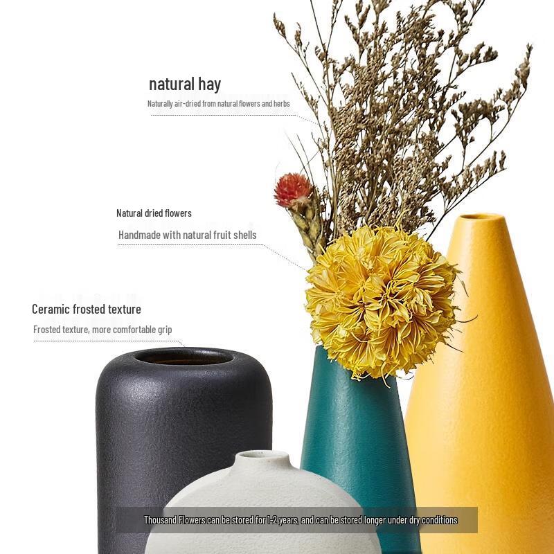 HANDUNYOU Minimalist Dried Flower Vase Set