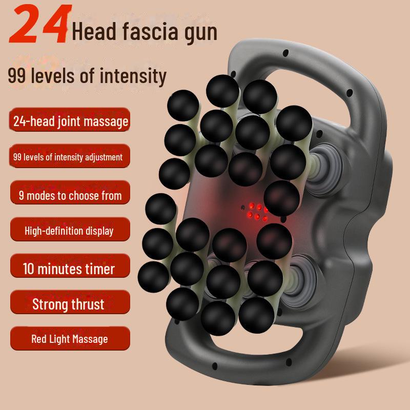 "Rechargeable Sixteen-Head Muscle Massager for Back, Leg & Waist Relaxation"