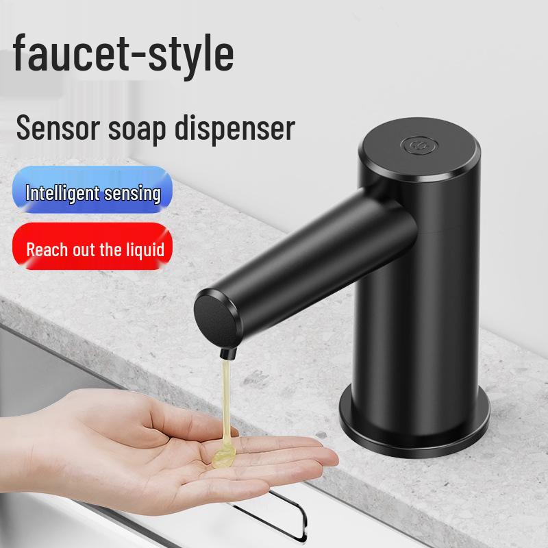 Smart Sensor Kitchen Faucet Soap Dispenser Gray Gel