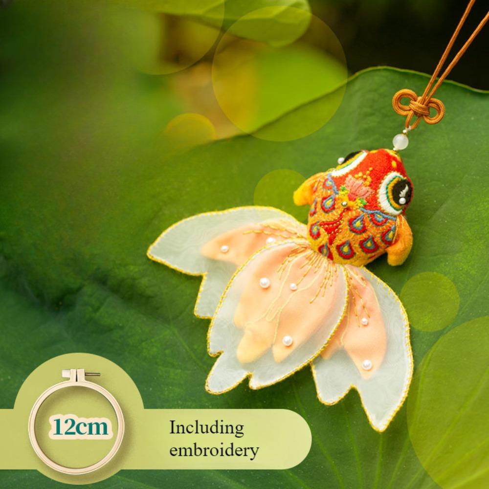 Koi Barış Maskotu, İşlemeli El Yapımı, Kendin Yap Malzeme Paketi, Altın Cırcır Böceği Tütsü Kesesi, El Tipi Kolye, Şanslı Hediye Kesesi