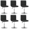Vidaxl Dining Chairs, 6 Pcs, Black, Faux Leather