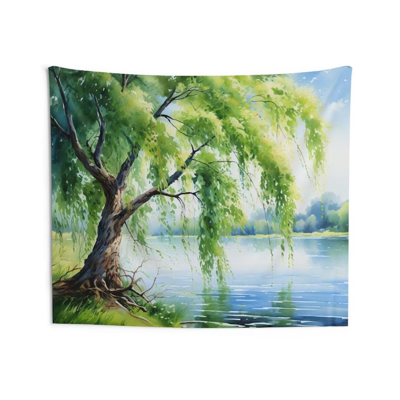 weeping willow tapestry 75x100 чёрный