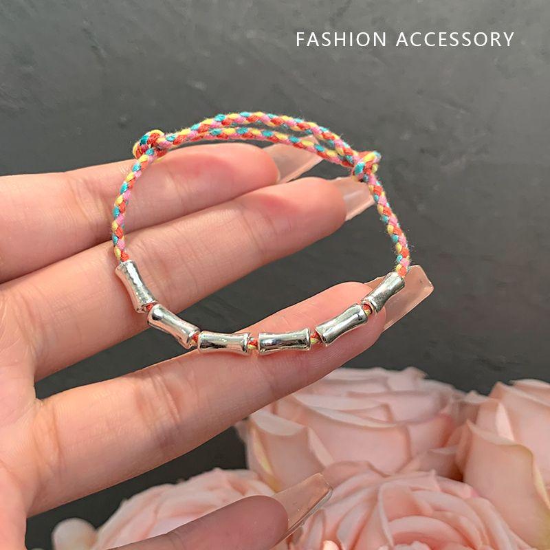 

Препарат дофамина Красочный плетеный шнур Цветной ремешок для переноски Женский бисерный браслет Нишевый стиль Причудливый керамический браслет на все случаи жизни Slub