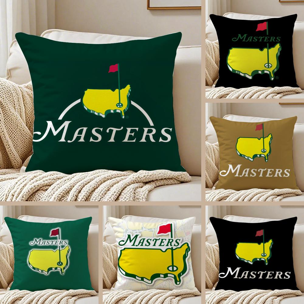 MMasters Golf Printing Pillow Case Silky Elegant Comfort Sofa Bed Invisible Zipper