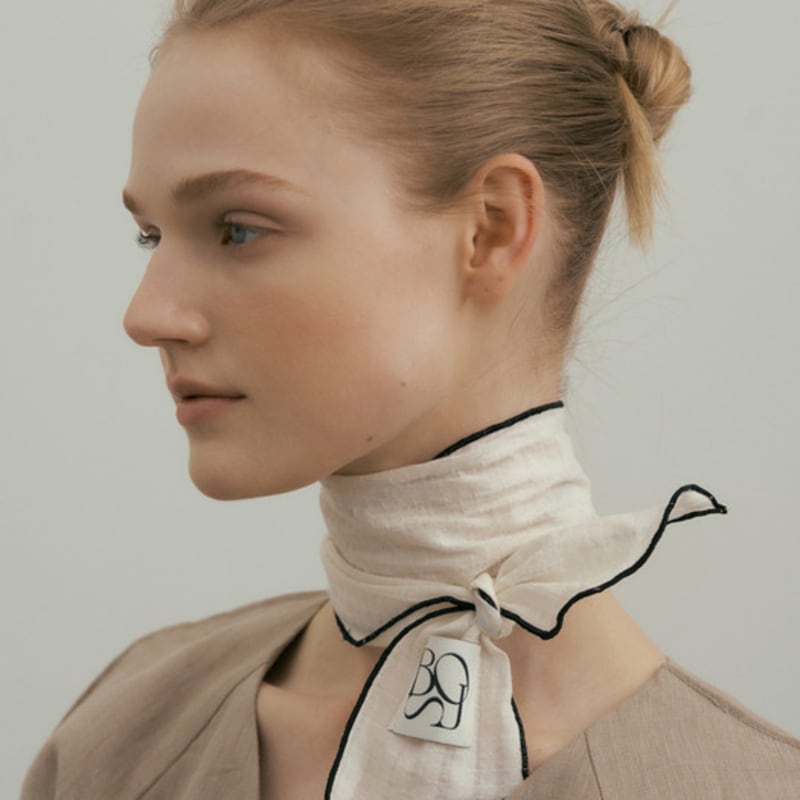 BB’DE SOLI’DE ribbon cotton hair scarf (2 color)