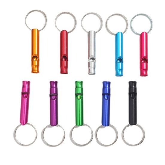 

10Pcs Emergency Whistles with Keychain Heavy Duty Aluminum Alloy Outdoor Camping Hiking Hunting Survival Sports Dog Training Whistle with Key Ring 10pcs