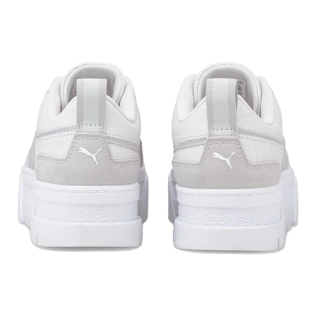 Puma Mayze Patchwork Canvas Comfortable Casual Low-Top Sneakers Women Sneakers Gray White 383687-02