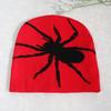 Knitted Fashion Hat With Spider Embroidery Design For Keeping Outdoors Warm