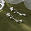 BF CLUB 925 Sterling Silver Earrings For Women Trendy Flower Tassel Earring Jewelry Prevent Allergy Party Accessories