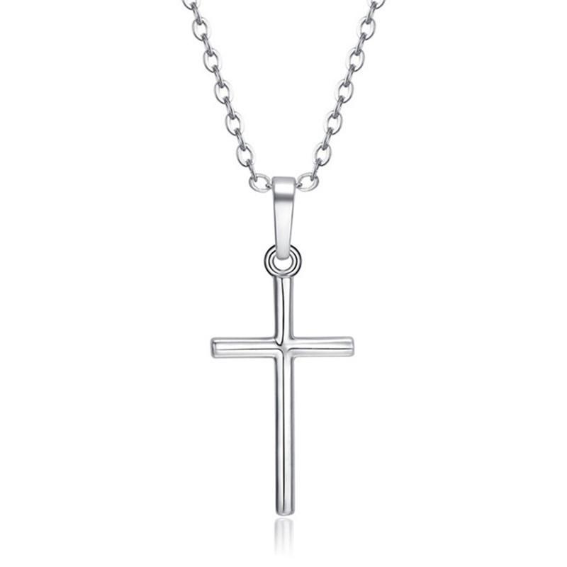 European & American Zirconia Cross Pendant Hip Hop Punk Necklace