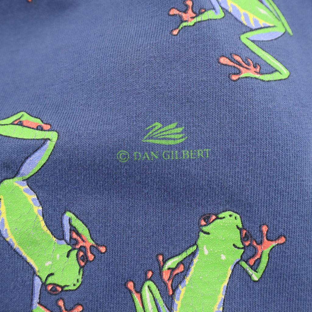 HARBORSIDE GRAPHICS 90s Old USA made frog Short sleeve Single stitch, double sided print T-shirt Men's Used