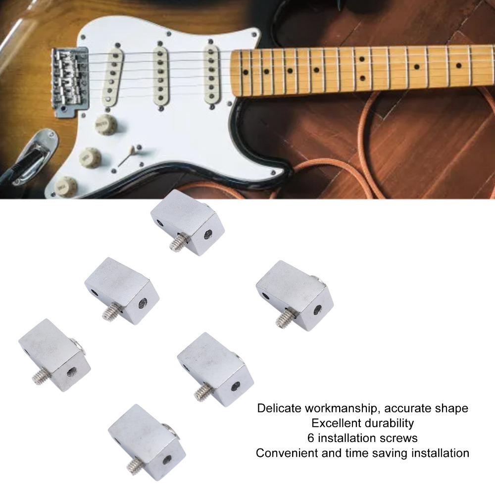 6PCS With Pins And Wrench Guitar String Locking Nut Headless Electric Guitar Parts Electric Guitar