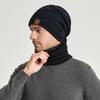 Herbst Winter Männer Skullies Mützen Frauen Kappe Schal Anzug Samt Pullover Kappe Im Freien Warme Gestrickte Wolle Kappe Hülse Kappe