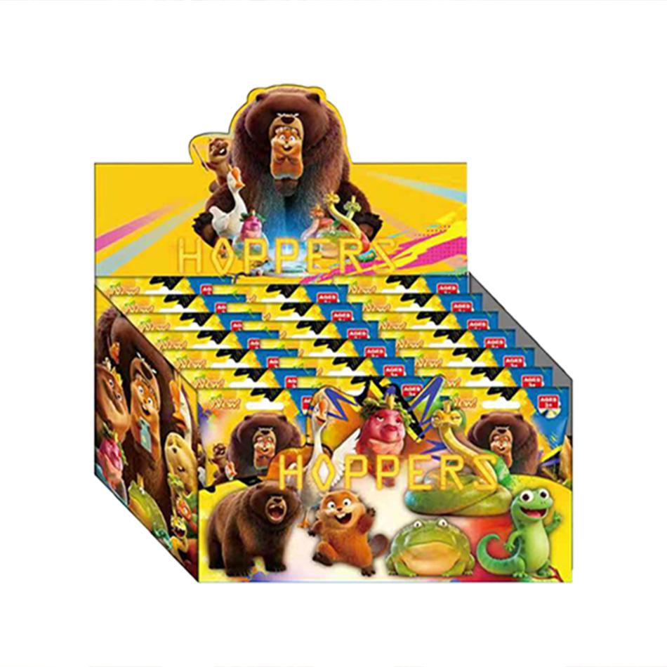 Model Pixar Hoppers Bever Transformatie Project Sleutelhanger Displaydoos Karakter Speelgoed met Willekeurige Kaart voor Kinderen
