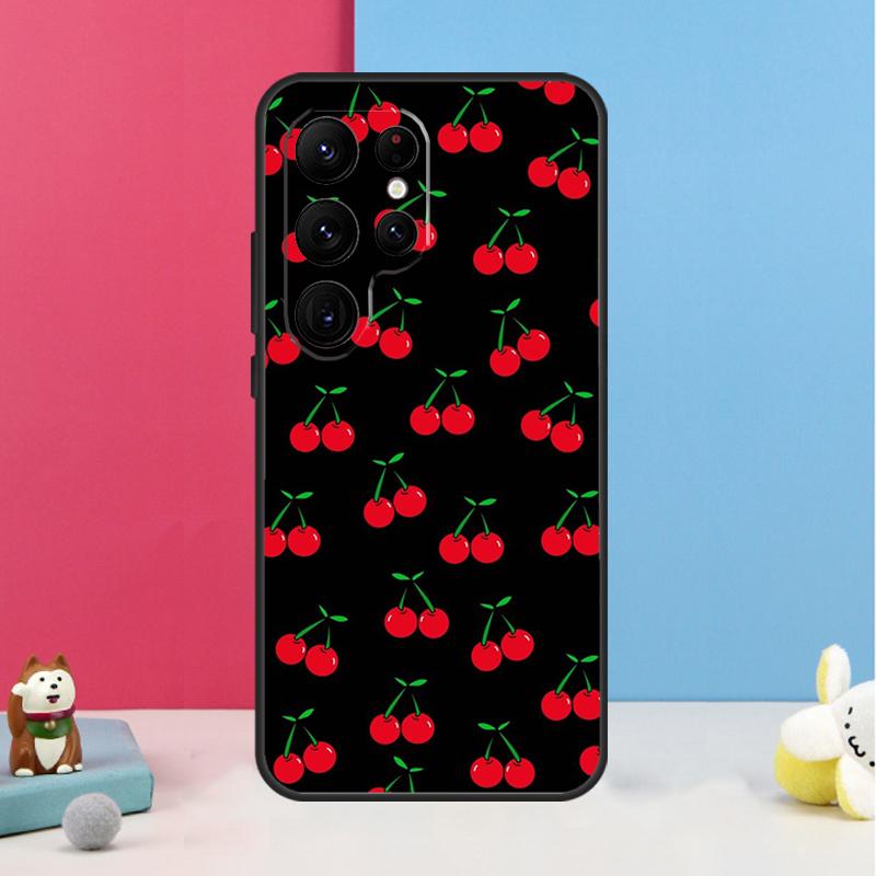 Cherry Pattern Case For Samsung Galaxy S26 S23 Ultra S20 S21 S22 S24 S25 Plus S10 S25 FE Back Cover Shell