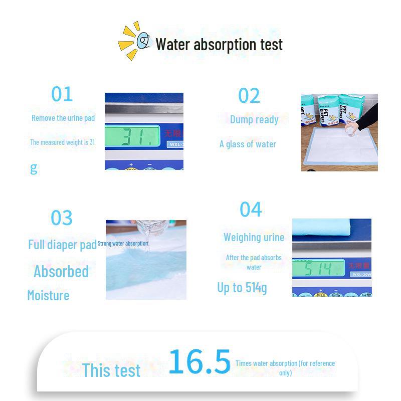 Pet Urine Pads: Absorbent Diapers for Dogs & Cats, Urination Induction for Small to Large Breeds