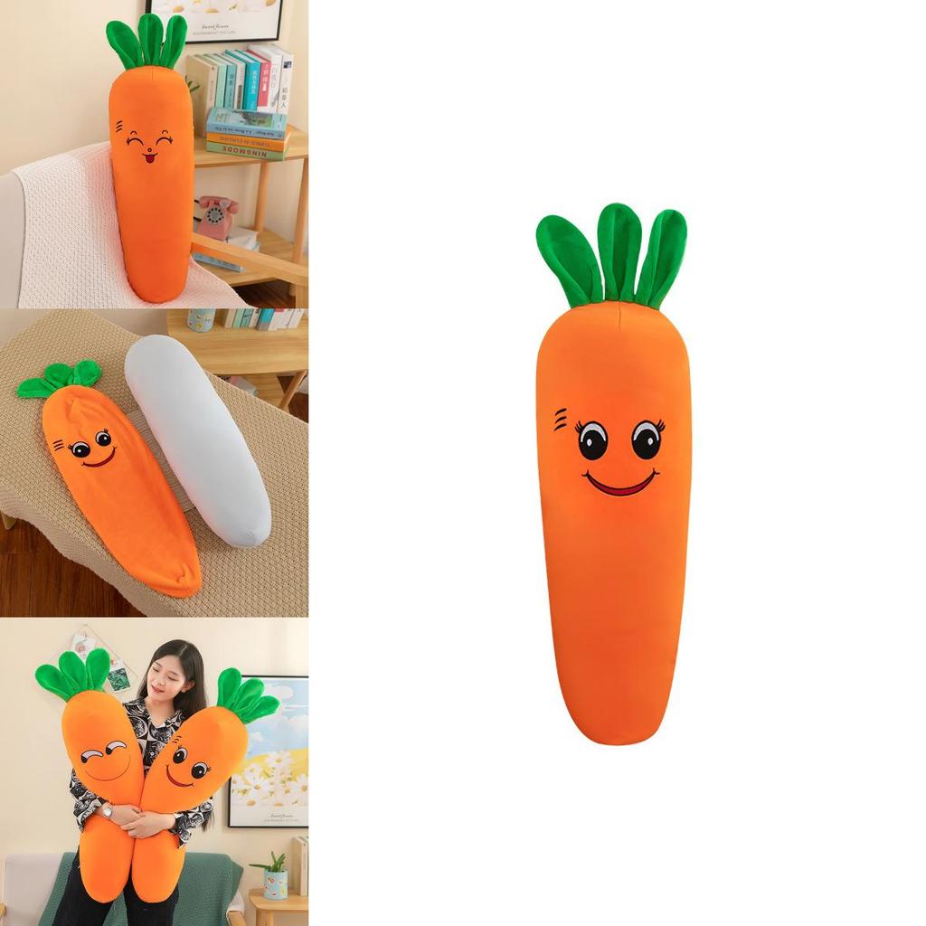 Affascinante Cuscino Peluche Carota Bambola Coccolosa Adorabile Morbido Peluche da Letto