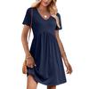 Women's  Short Sleeve Beach Dress Casual Dress