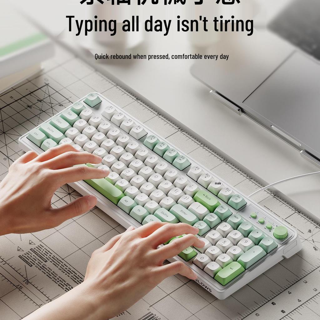 G98 Stummes mechanisch-anfühlendes Desktop-Tastatur- und Maussset für Büro und Zuhause