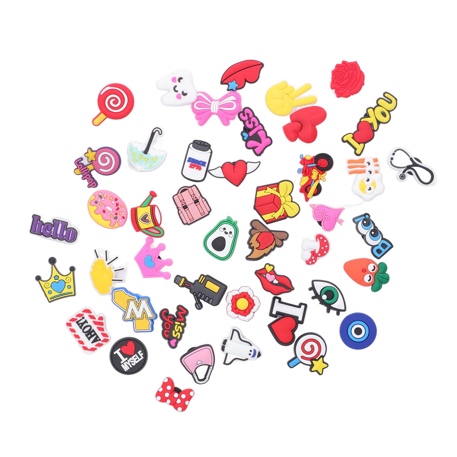 

44 шт. Пузырьковые слайды Булавки Украшения Аксессуары ПВХ Водонепроницаемая легкая обувь Украшения