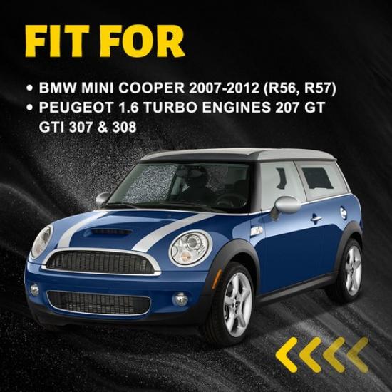 For 07-12 Mini Cooper S Sport Blow Off Valve Adapter For R56 R57 N14 BOV Sliver