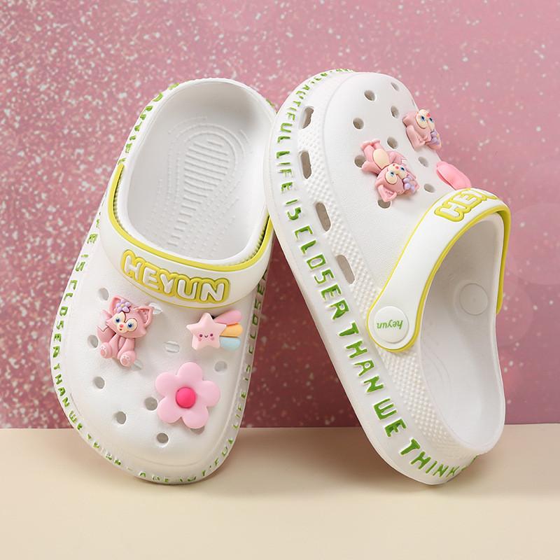 Stylish Pink Girls Sandals Soft Sole Non Slip Beach Shoes Breathable Summer Footwear