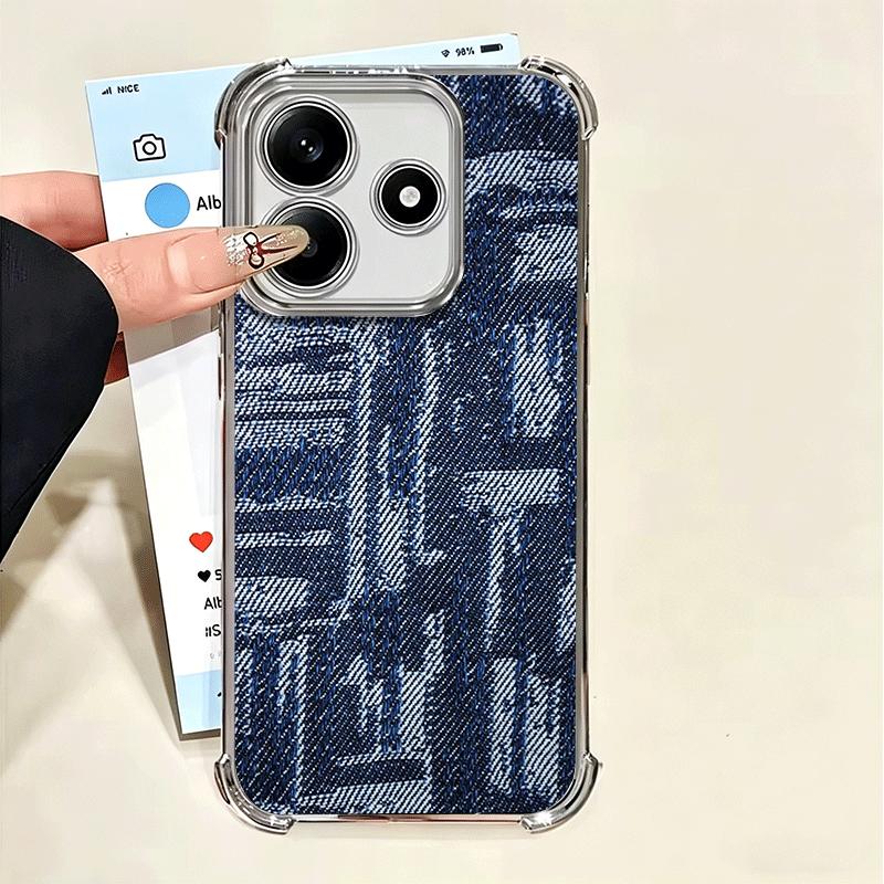 Retro Denim Pattern Soft Phone Case For Xiaomi Poco X7 X8 Pro Max X6 X5 X3 F8 Ultra F7 M8 M7 M5S Redmi 15C 15A 15 14C 13C 12C 13