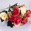 6 Forks 12 Heads Simulated Roses Bright Colors Realistic Appearance Artificial Flowers Photo Props Home Decor