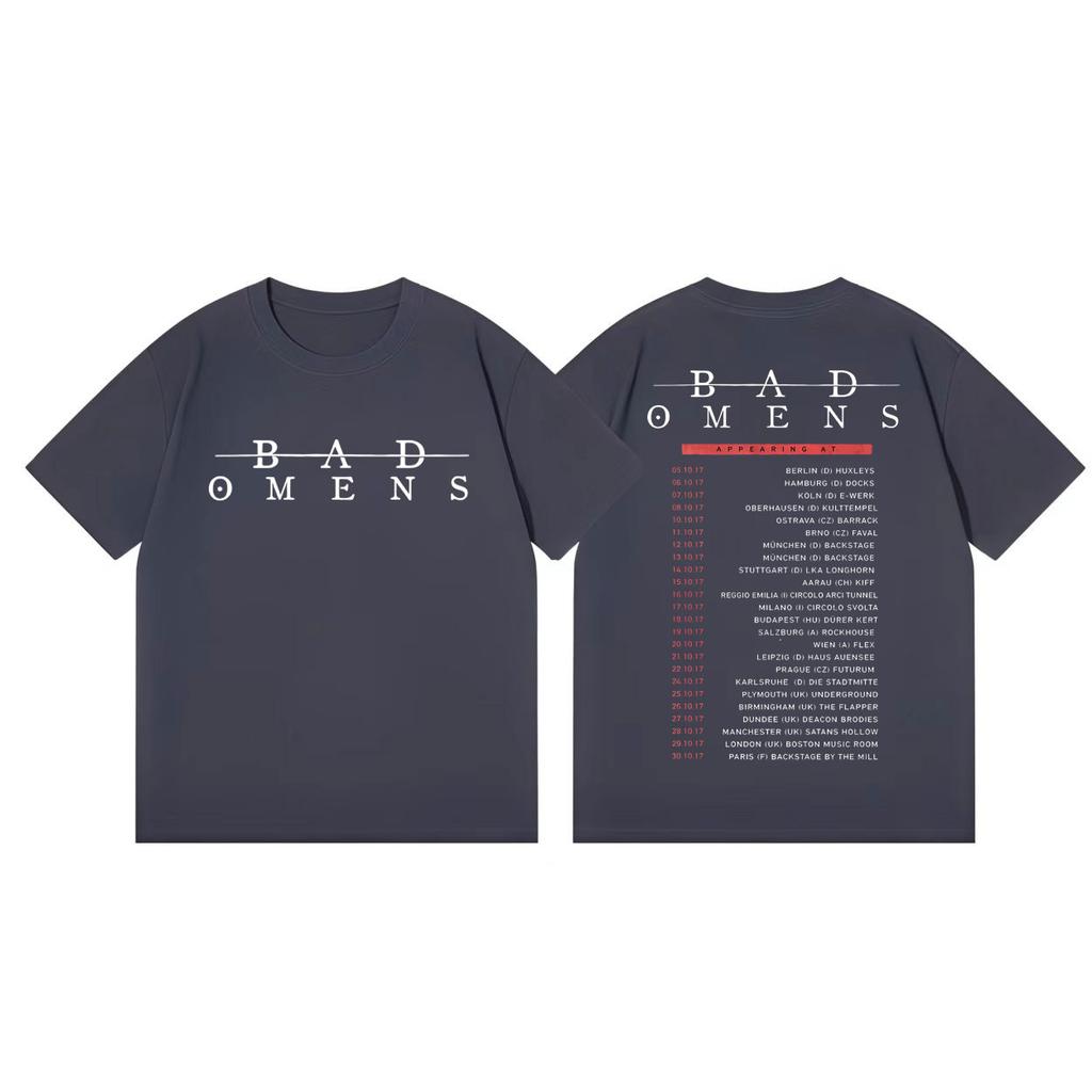 Rock Band Bad Omens Double Sided Print T Shirt Men Women Clothing Fashion Pop Music Tshirt Summer Casual Loose Cotton Tshirts