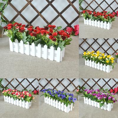 1 Bouquet Künstliche Nelke Blume Holzzaun DIY Bühne Party Urlaub Dekor