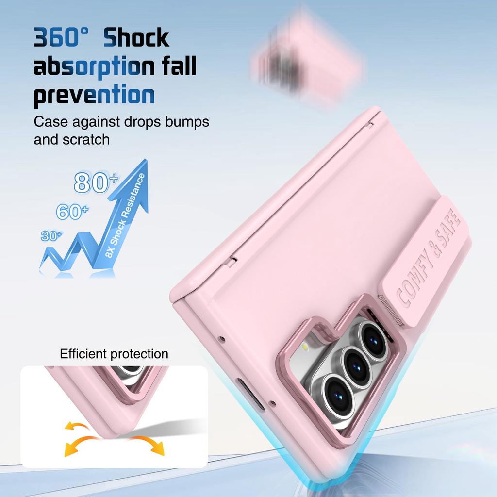 Business Wristband Magnetic Phone Case For Samsung Z Fold 7 6 5 4 3 Screen Protector Rotating Kickstand Hinge Protection Cover