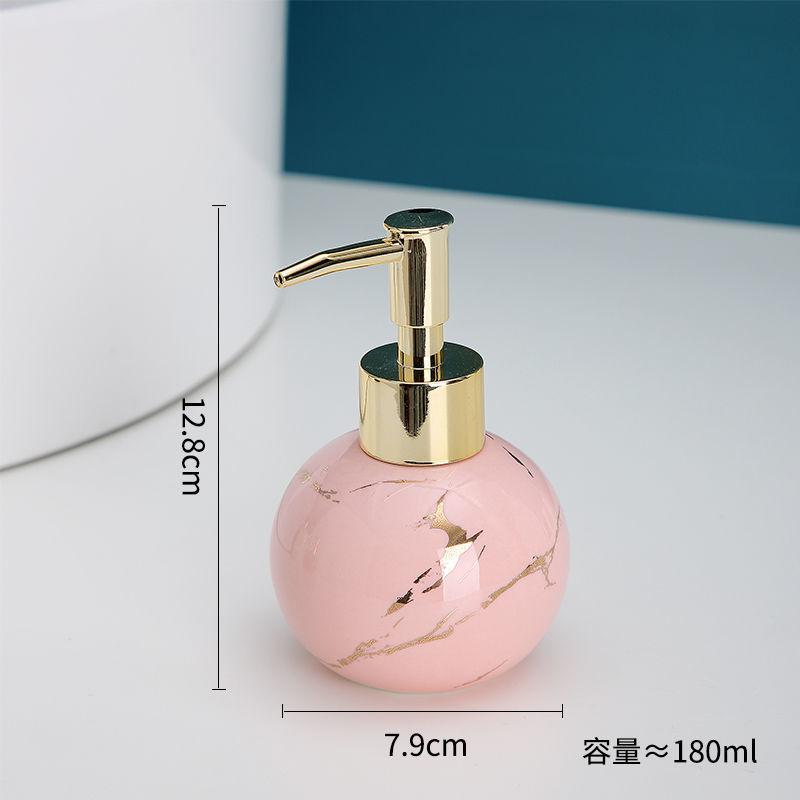 Exquisite ceramic press bottle lotion hand sanitizer separate bottle Luxury hotel shower gel shampoo separate empty bottle