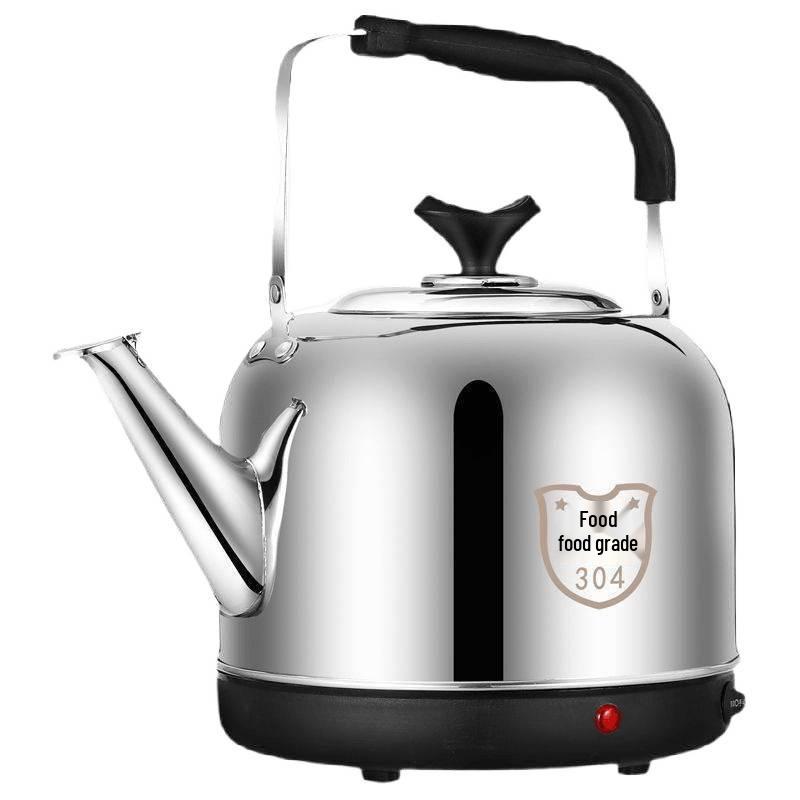 Stainless Steel Electric Kettle with Whistle, Large Capacity, Auto Shut-off, Insulated Teapot for Home Use.