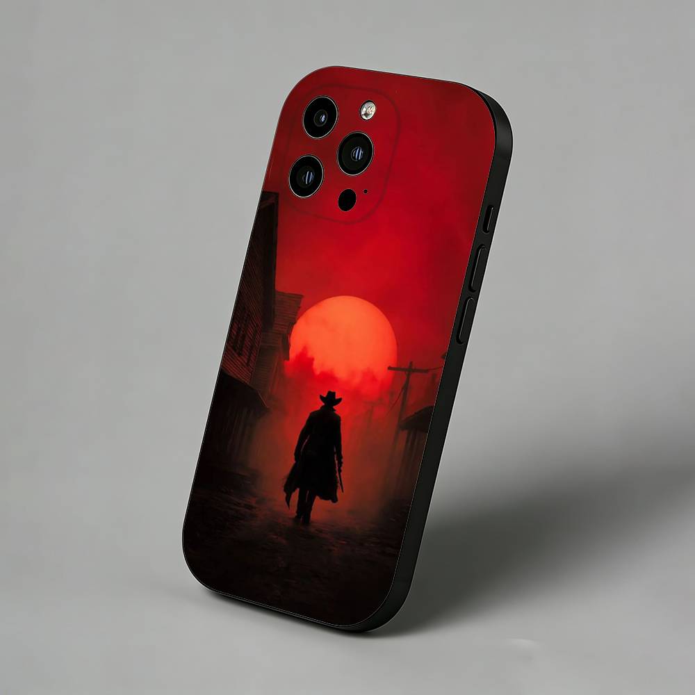 Red D-Dead R-Redemption Slim Back Phone Case for iPhone 17 Air 16 Pro Max 16e 15 Plus 14 13 Mini 12 11 Protective Cover
