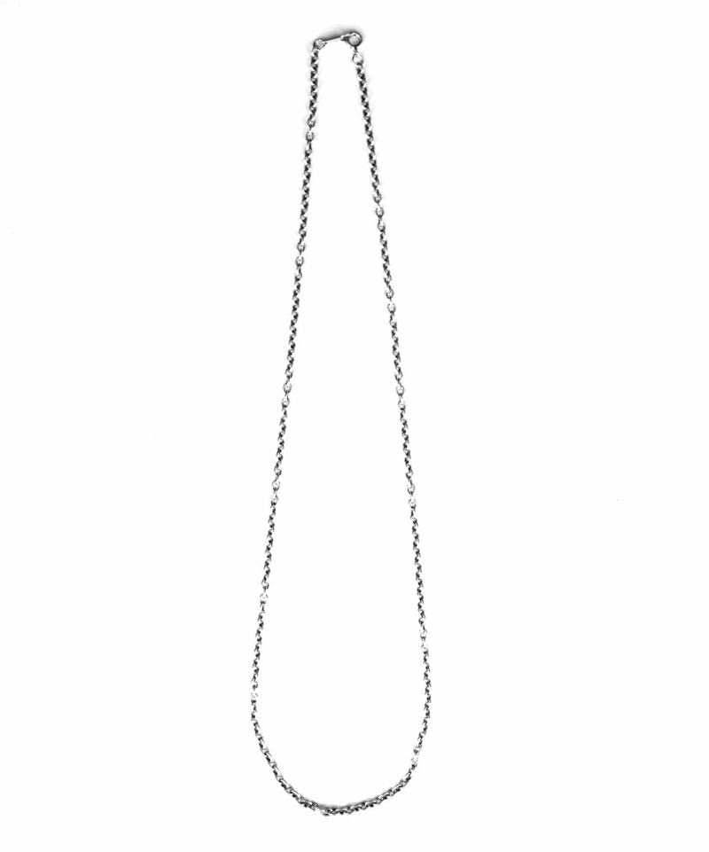Medium Silver Chain Sterling Silver Direct Figaro 50cm [Lion Heart] Necklace, 0.2cm Wide, 925, Men's (with Pouch), Sale, Chain, (oxidized Finish)