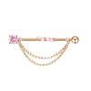 1PC Surgical Steel Industrial Piercing Barbell Long Earrings With Chain Scaffold Bar Ear Cartilage Earing Trend Body Jewelry