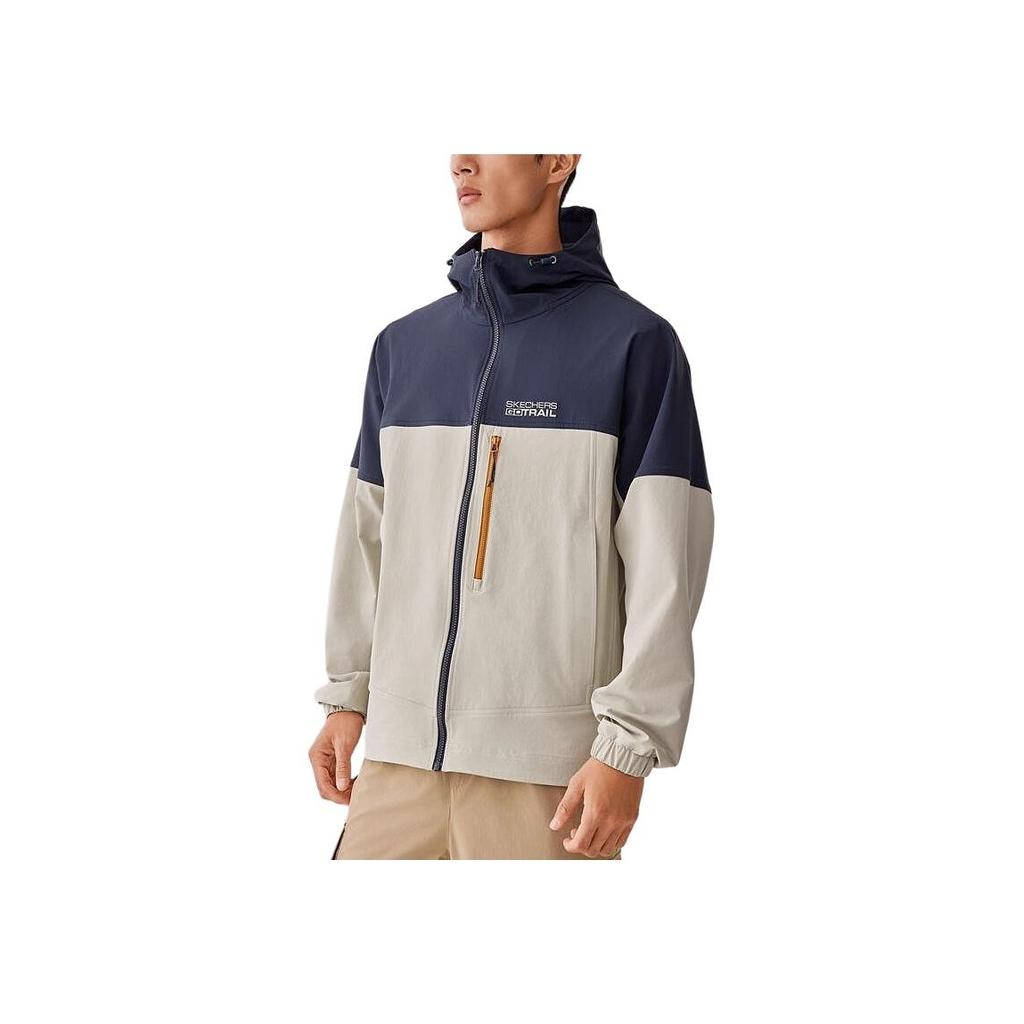 Skechers Outdoor Sports Water-Resistant Hooded Versatile Jacket Unisex Jacket Navy-Blue P225U023-002Z