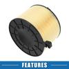 Ein ABSOPRO Motorluftfilter Nr. 8W0133843E/8W0133843B Luftstrom Ansaugfilter Passt für Au di A4 2.0L 2017-2020