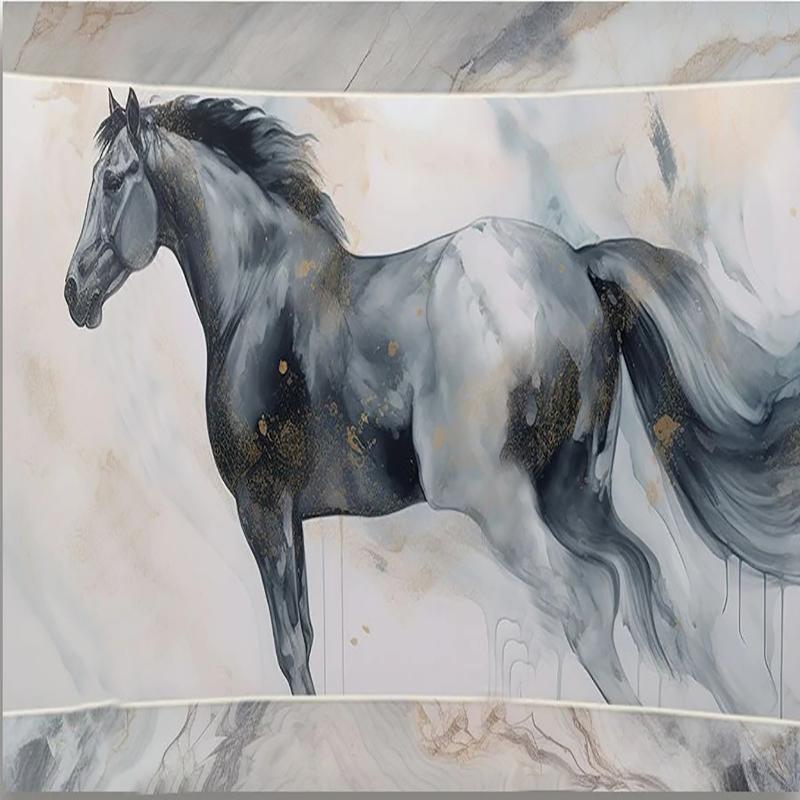 Marble Horse Wall Mural Wallpaper Living Room Dining Room Modern Personality Home Decor Mural