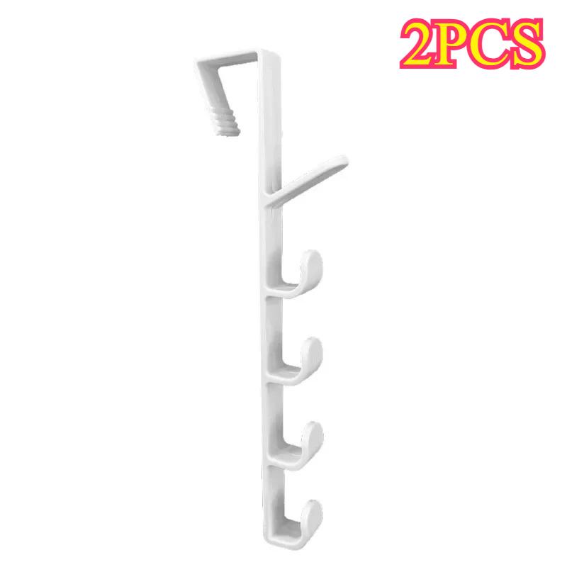 1pcs Plastic Hook Cabinet Door Hanging Rack Gadgets Holders Desk Shelves Kitchen Utensils Storage Organizer Bathroom Acssories