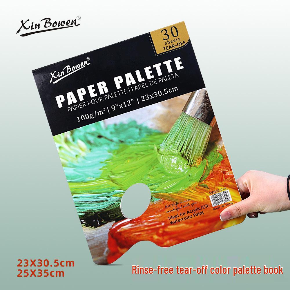 Art Student 8K Disposable Double-Sided Palette Paper for Watercolor and Acrylic