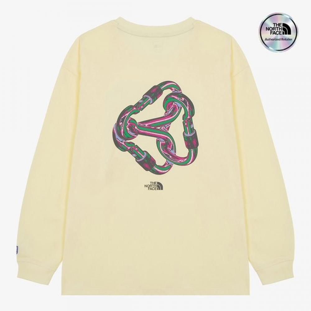 The NorTh Face Men S Carabiner Long Sleeve T ShirT nT7Tr70c PASTEL YELLOW/090